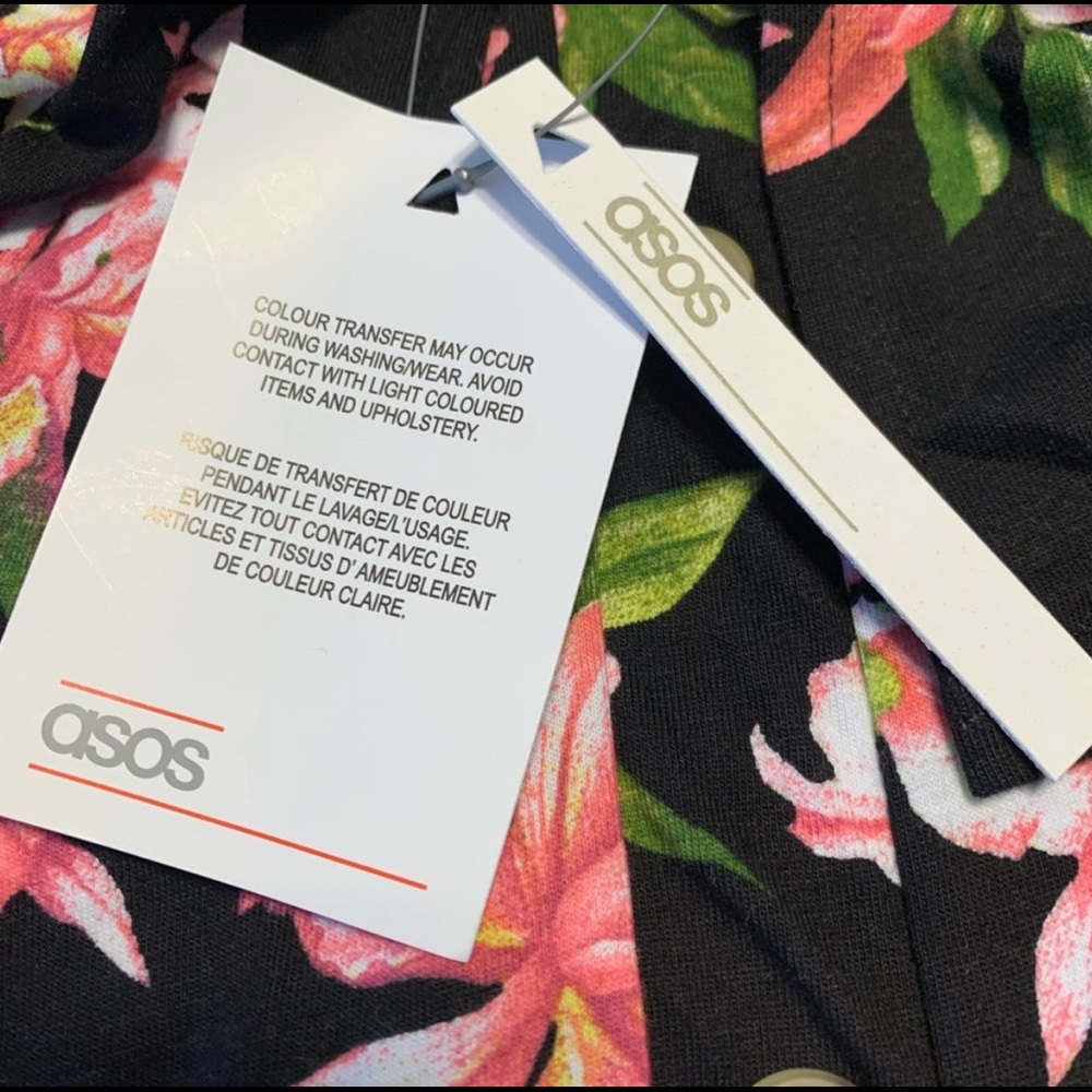 NWT ASOS Tropical Sun Dress Sz 6 Floral - Picture 6 of 7
